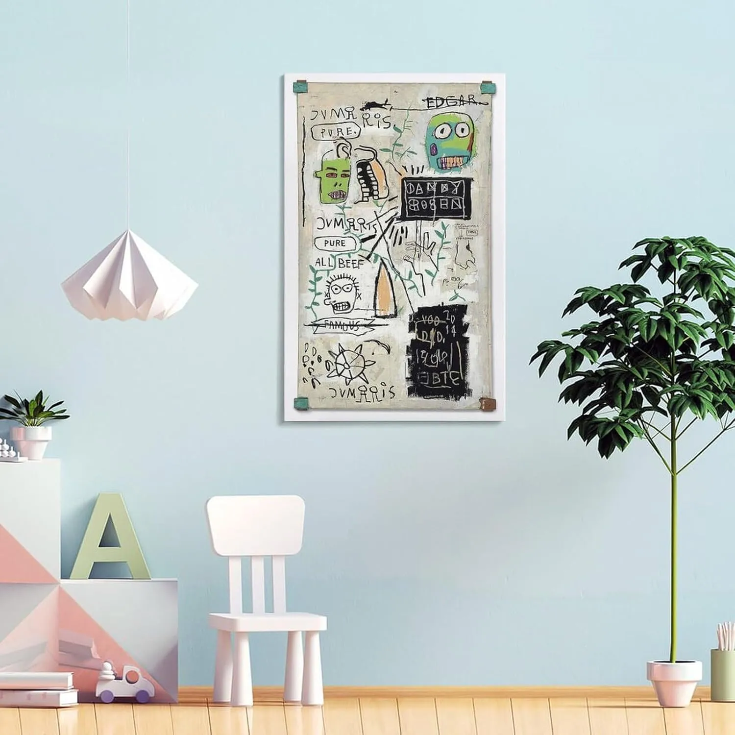 ALiOU Michel Basquiat Danny Rosen Michel Basquiat Poster Picture Print Wall Art Poster Painting Canvas Posters Artworks Room Aesthetic 20x30inch(50x75cm)