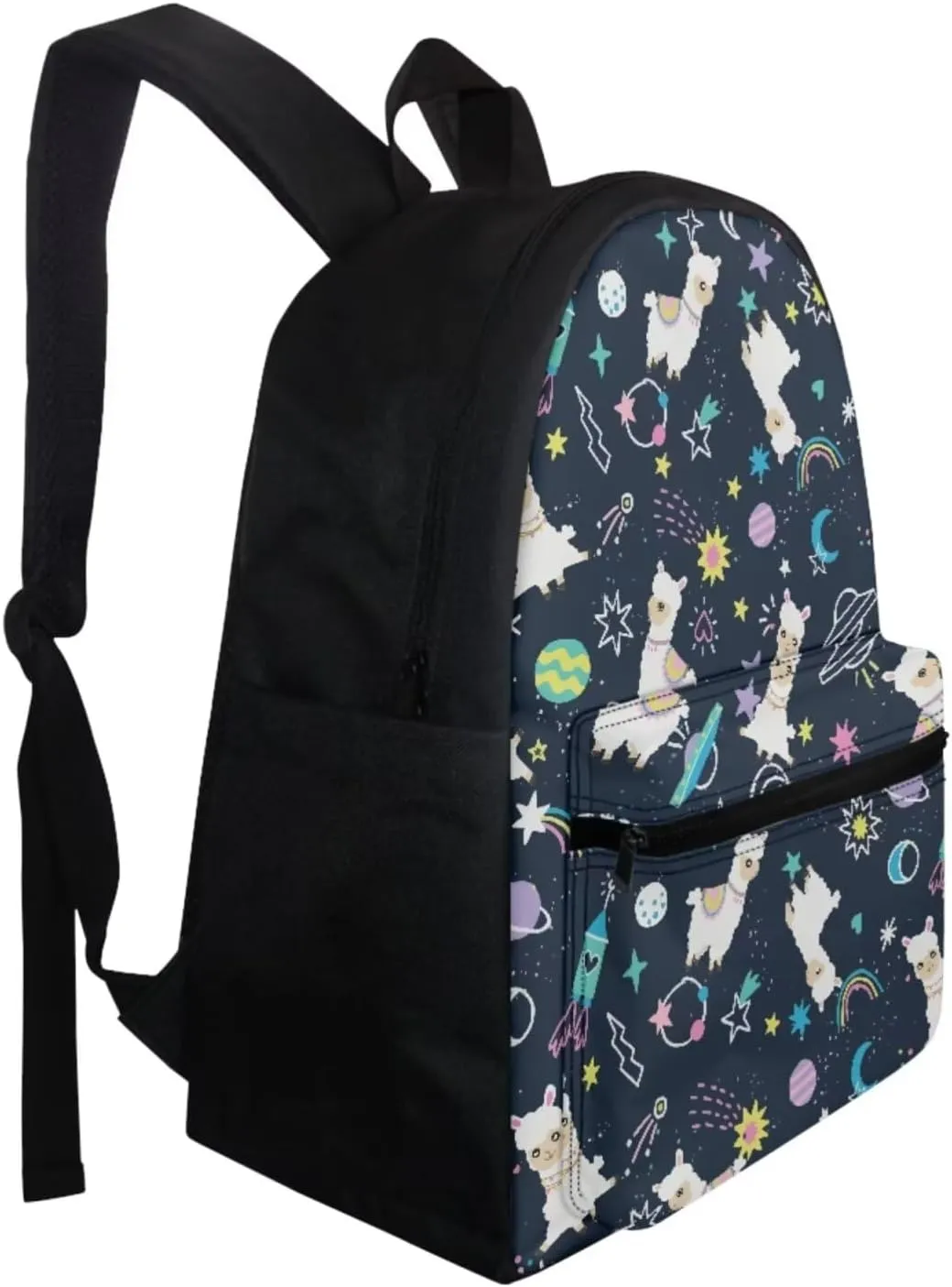 Alpaca Backpack with Lunch Bag for Girls Teens 5th to 7th Grade Leakproof Backpack Lunch Bag for Kids Fashion Shoulder Bag Pencil Case for Secondary Schools
