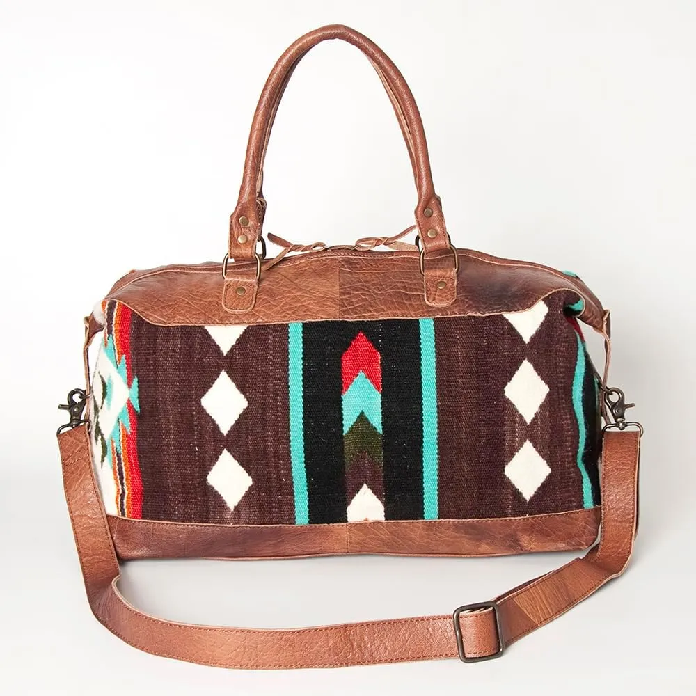 American Darling Duffel Saddle Blanket Genuine Leather Women Bag Western Handbag Purse