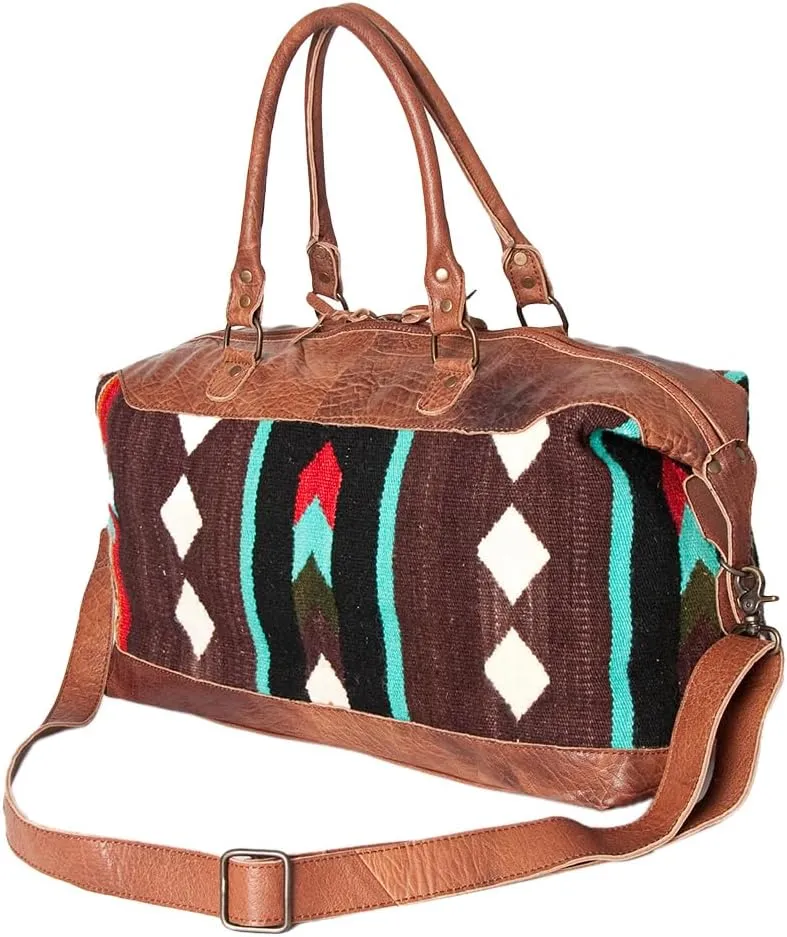 American Darling Duffel Saddle Blanket Genuine Leather Women Bag Western Handbag Purse