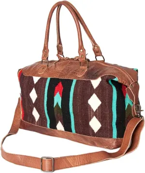 American Darling Duffel Saddle Blanket Genuine Leather Women Bag Western Handbag Purse
