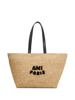 AMI PARIS Elegant Rafia Handbag