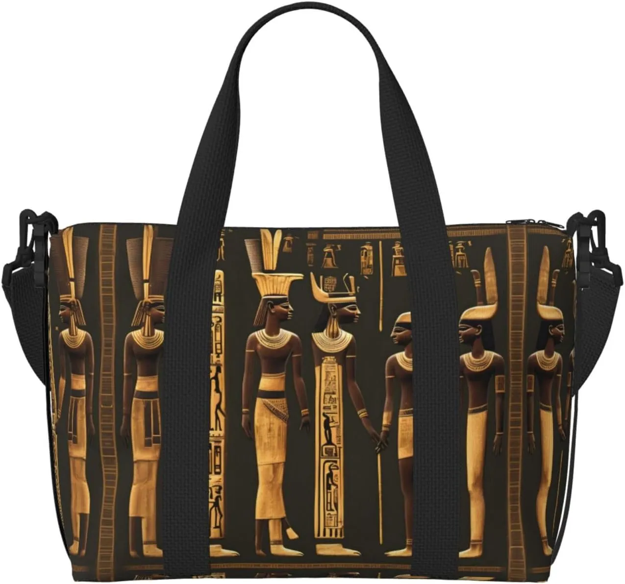 Ancient Egyptian Hieroglyph Personal Item Travel Bags for Women - Durable Travel Duffel Bags, Gym Bags for Overnight Trips