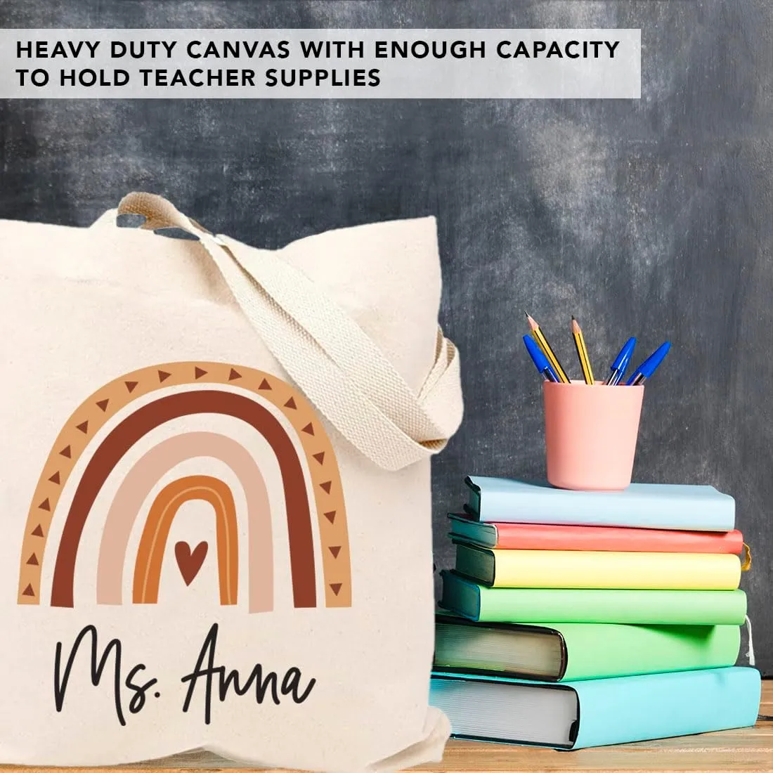 Andaz Press 15" x 15.75" Tote Bags - Best Teacher Gifts for Women