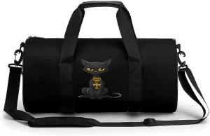 Ankh And Hieroglyphics - Egyptian Cat Gym Bag Lightweight Duffel Bag Workout Bag Overnight Backpack Travel Bags for Men Women