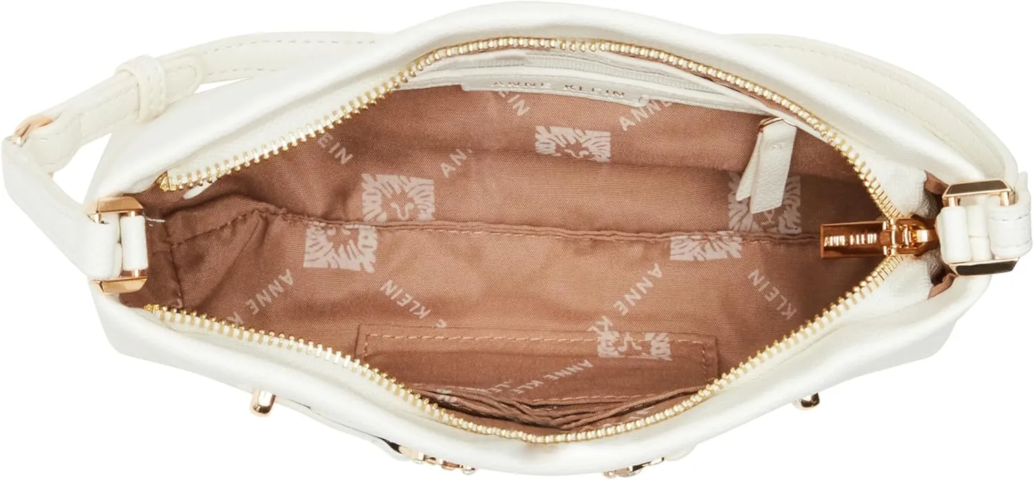 Anne Klein East West Crystal Horsebit Shoulder Bag