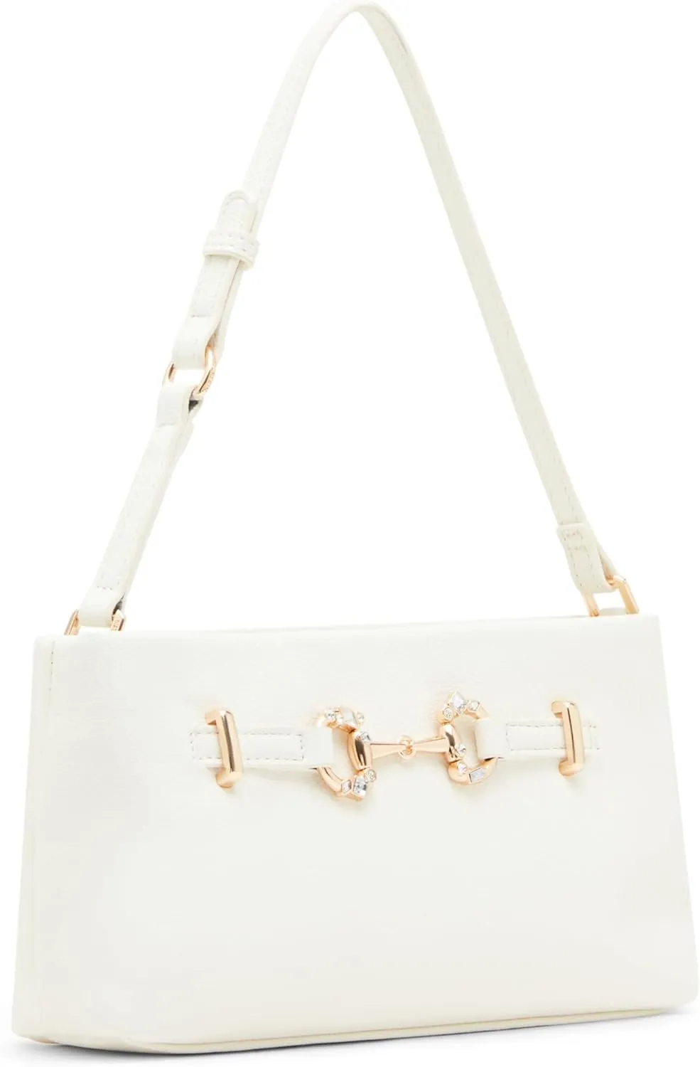 Anne Klein East West Crystal Horsebit Shoulder Bag