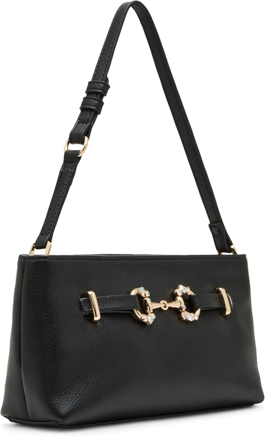 Anne Klein East West Crystal Horsebit Shoulder Bag