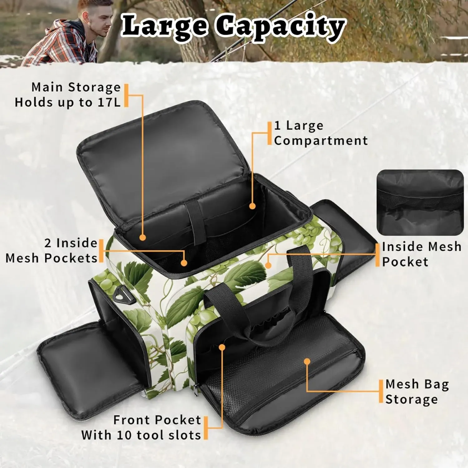 Anti-Scratch Duffle Bag for Travel 25x17.7x11.2 Inch - Waterproof Duffel Bag for Camping Fitness, Durable EMS Gear for First Responders Green Grape