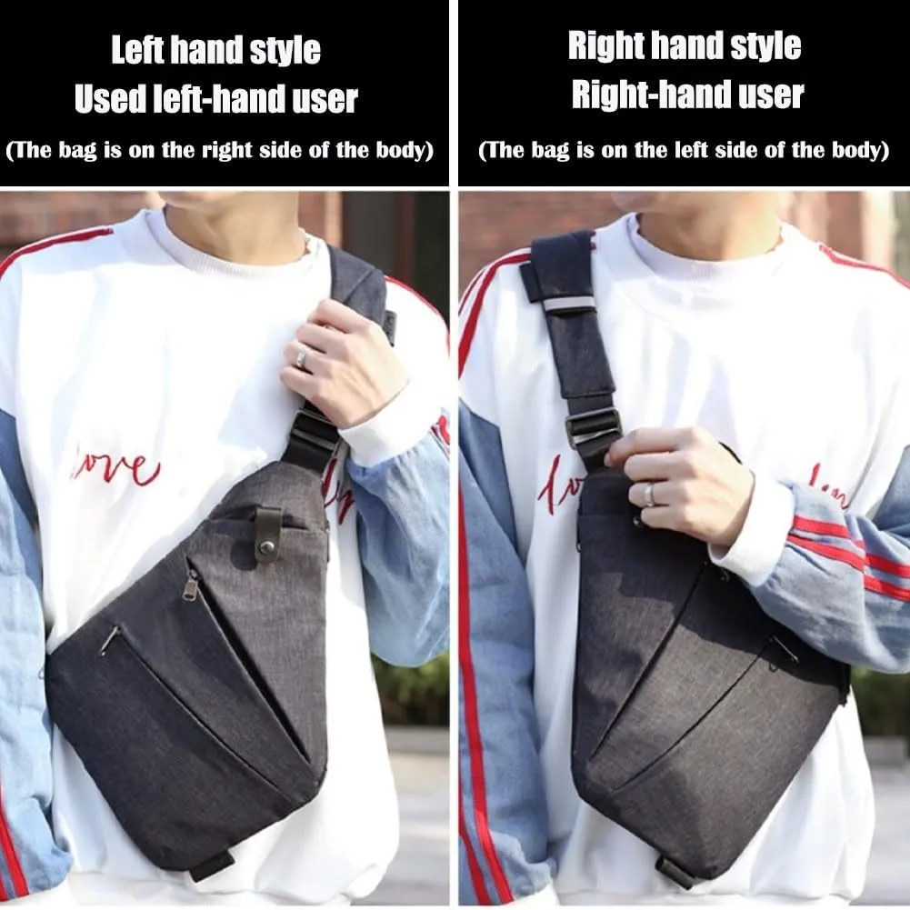 Anti Theft Travel Bag, Large Crossbody Bags for Women Men, Waterproof Lightweight Shoulder Sling Bags