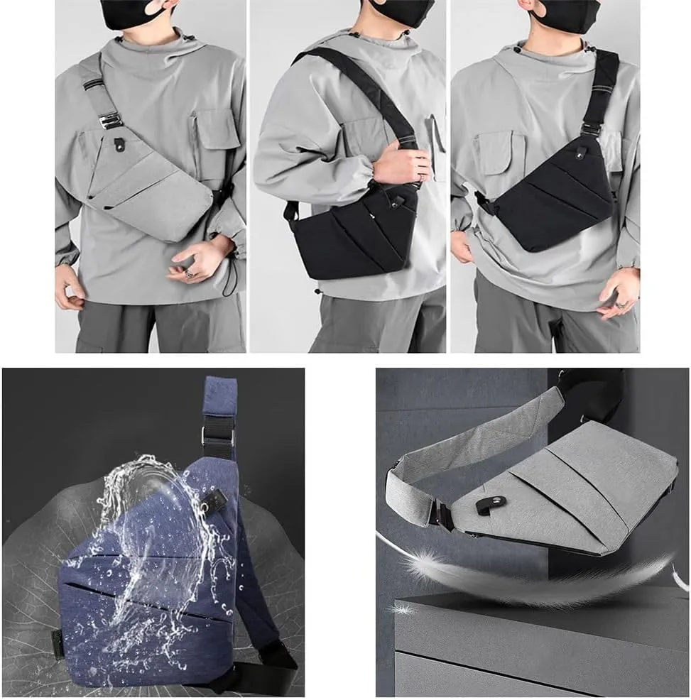 Anti Theft Travel Bag, Large Crossbody Bags for Women Men, Waterproof Lightweight Shoulder Sling Bags