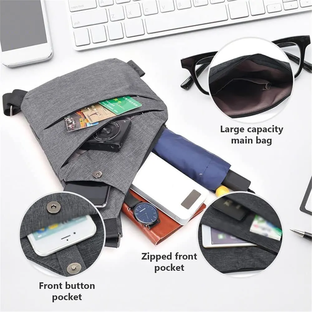 Anti Theft Travel Bag, Large Crossbody Bags for Women Men, Waterproof Lightweight Shoulder Sling Bags
