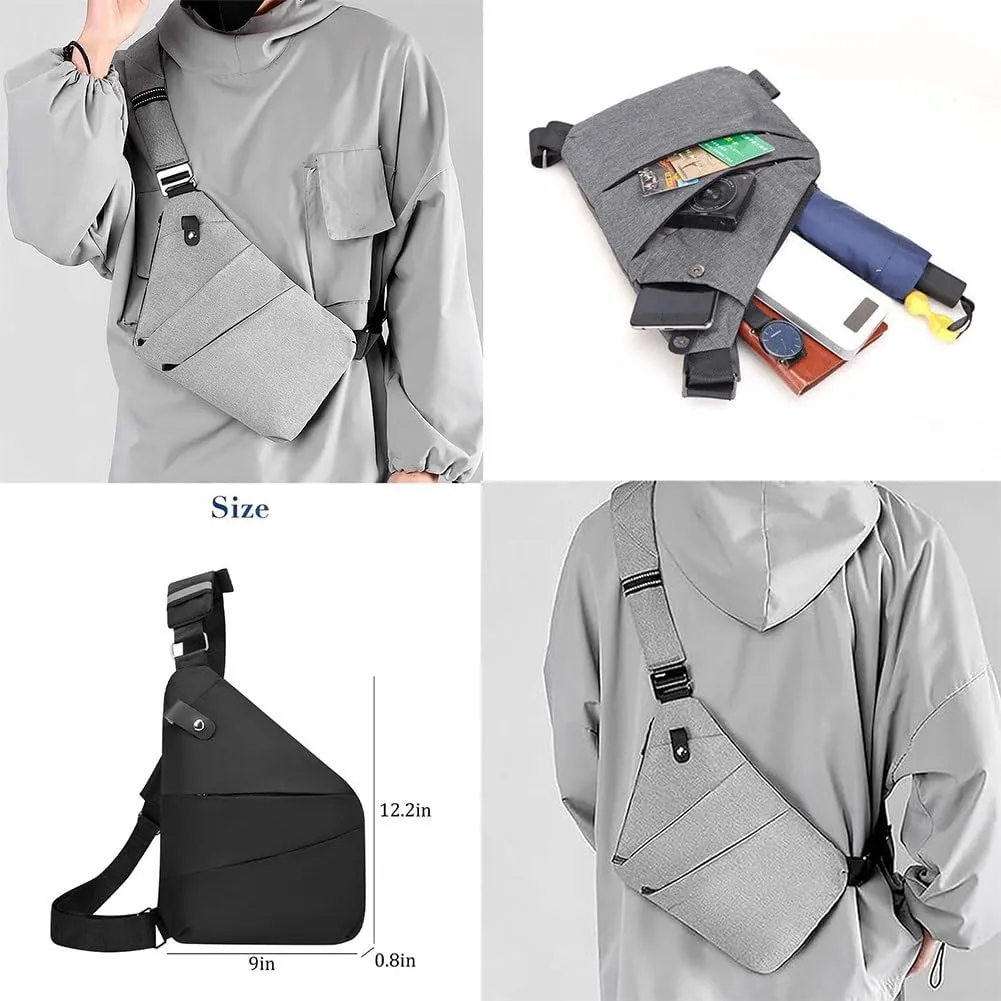 Anti Theft Travel Bag, Large Crossbody Bags for Women Men, Waterproof Lightweight Shoulder Sling Bags