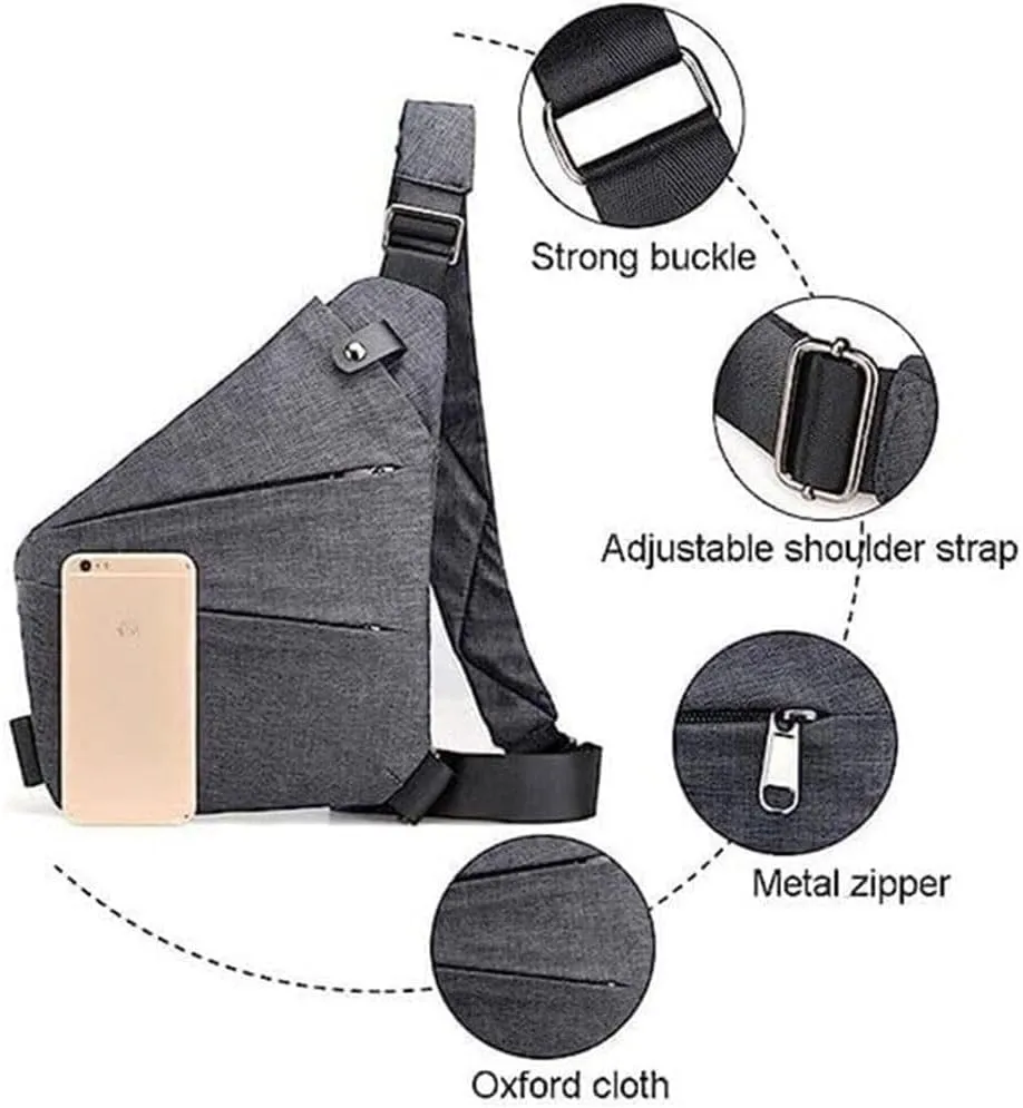 Anti Theft Travel Bag, Large Crossbody Bags for Women Men, Waterproof Lightweight Shoulder Sling Bags