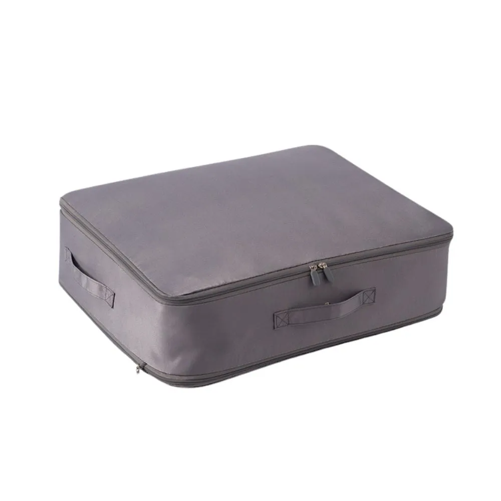 ANYHOUZ Storage Bag 1PC Grey Multifunctional Self Compression and Ultra Space Saving Organizer For Quilts And Clothes