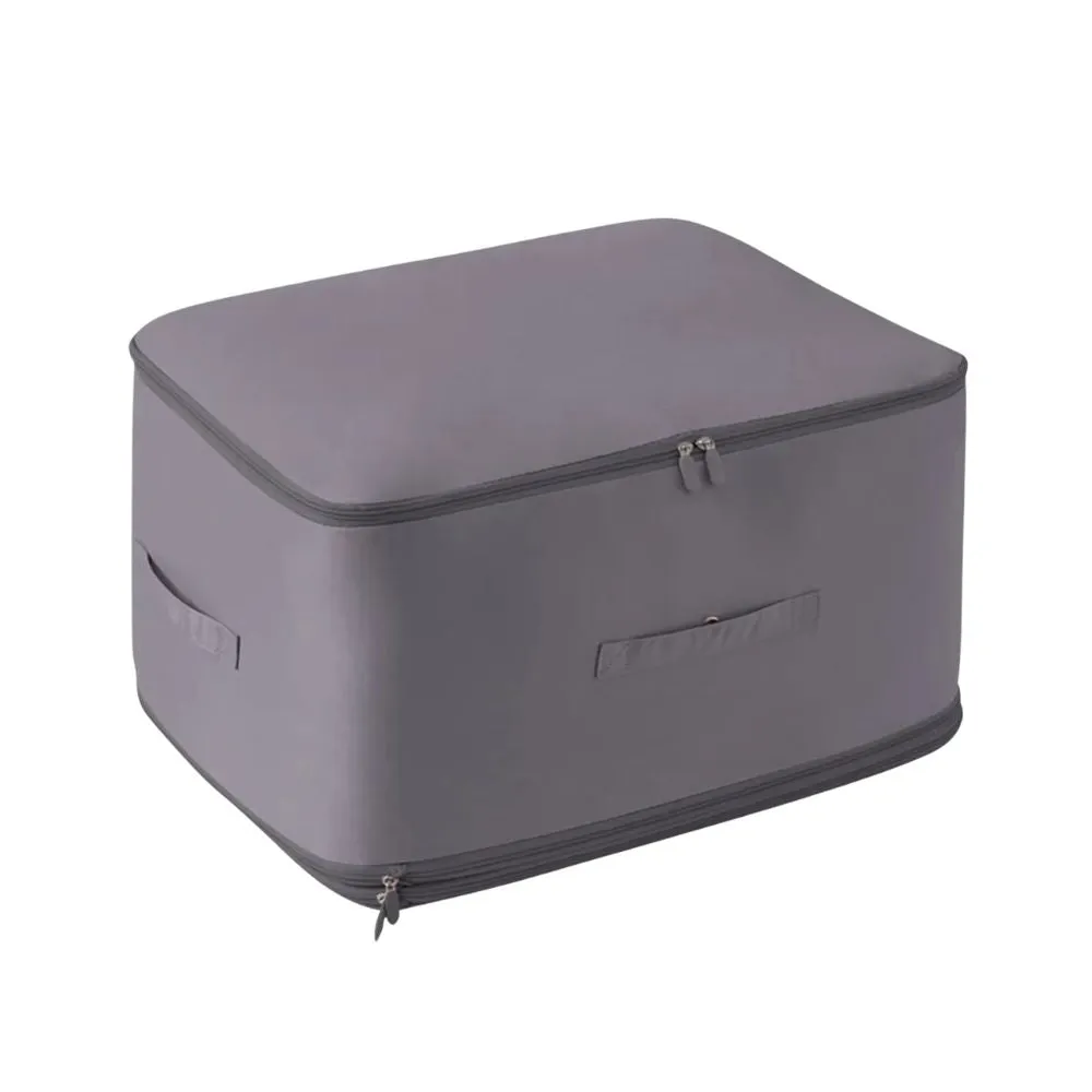 ANYHOUZ Storage Bag 1PC Grey Multifunctional Self Compression and Ultra Space Saving Organizer For Quilts And Clothes