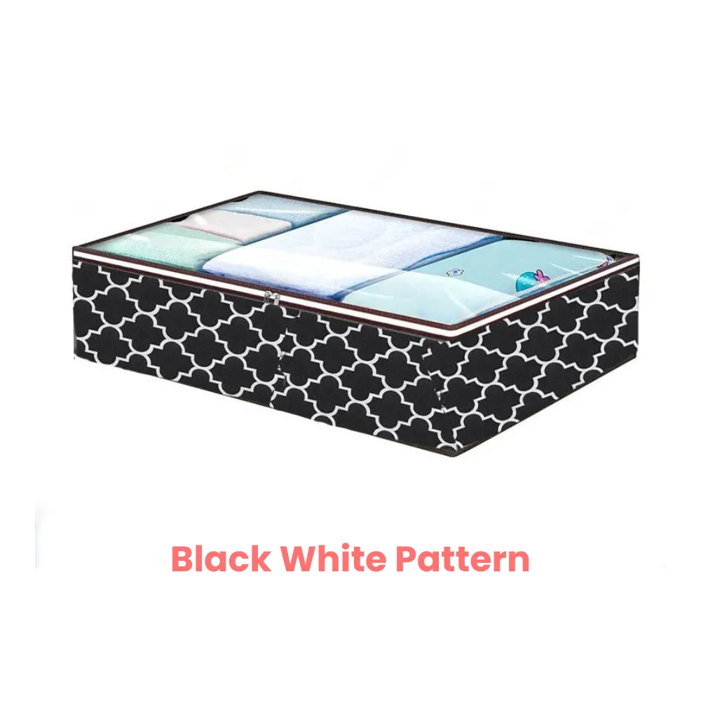 ANYHOUZ Storage Bag With PVC Window Space Saving Non Woven Closet Organizer