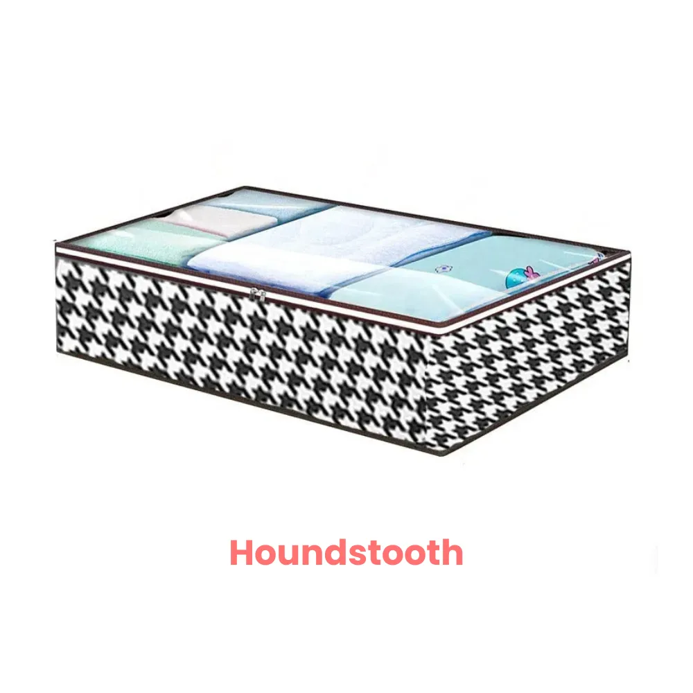 ANYHOUZ Storage Bag With PVC Window Space Saving Non Woven Closet Organizer