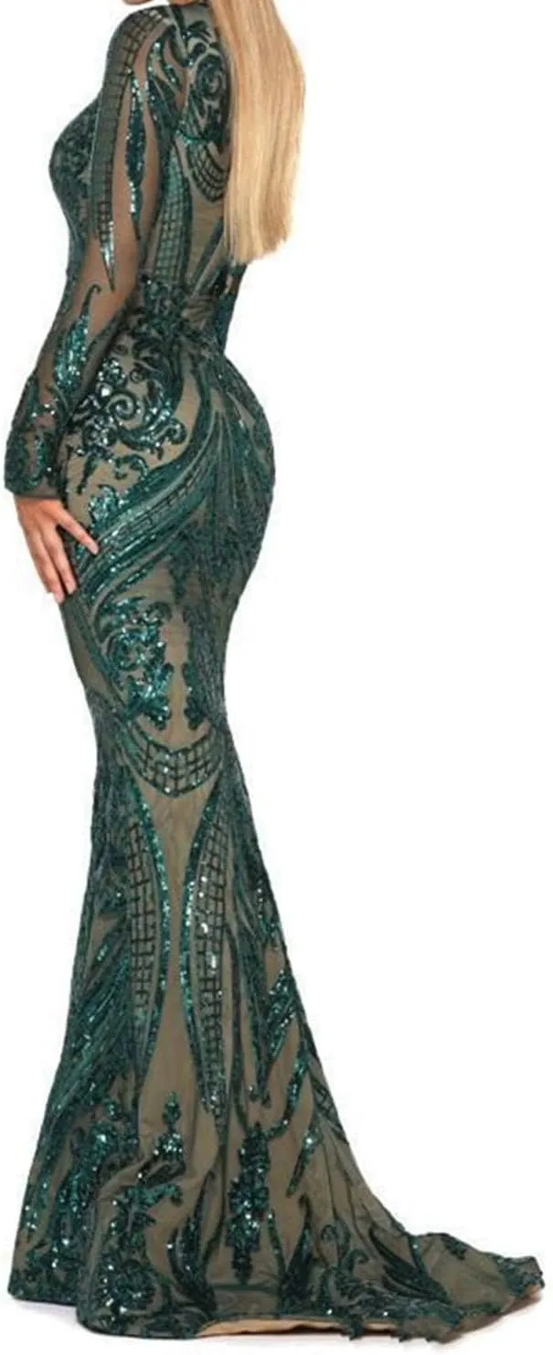 Aries Tuttle Green/Burgundy/Navy Blue Satin Mermaid Prom Evening Party Dress Gown Detachable Train