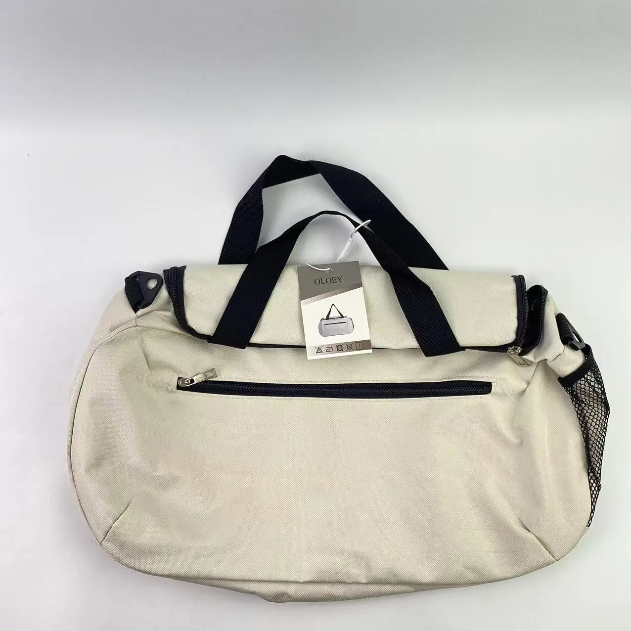 Athletic bags - 40L/21 Inches Duffel Bag Small Duffle Bag for Men Weekender Bag with Water Bottle Pocket for Travel Sports - White
