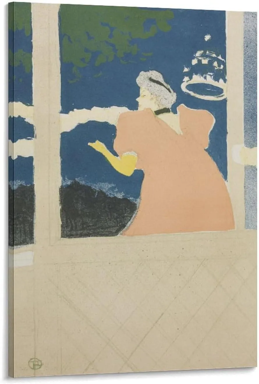 Aux Ambassadeurs by Henri De Toulouse-Lautrec Gifts Canvas Painting Poster Wall Art Decorative Picture Prints Modern Decor Framed-unframed 24x36inch(60x90cm)
