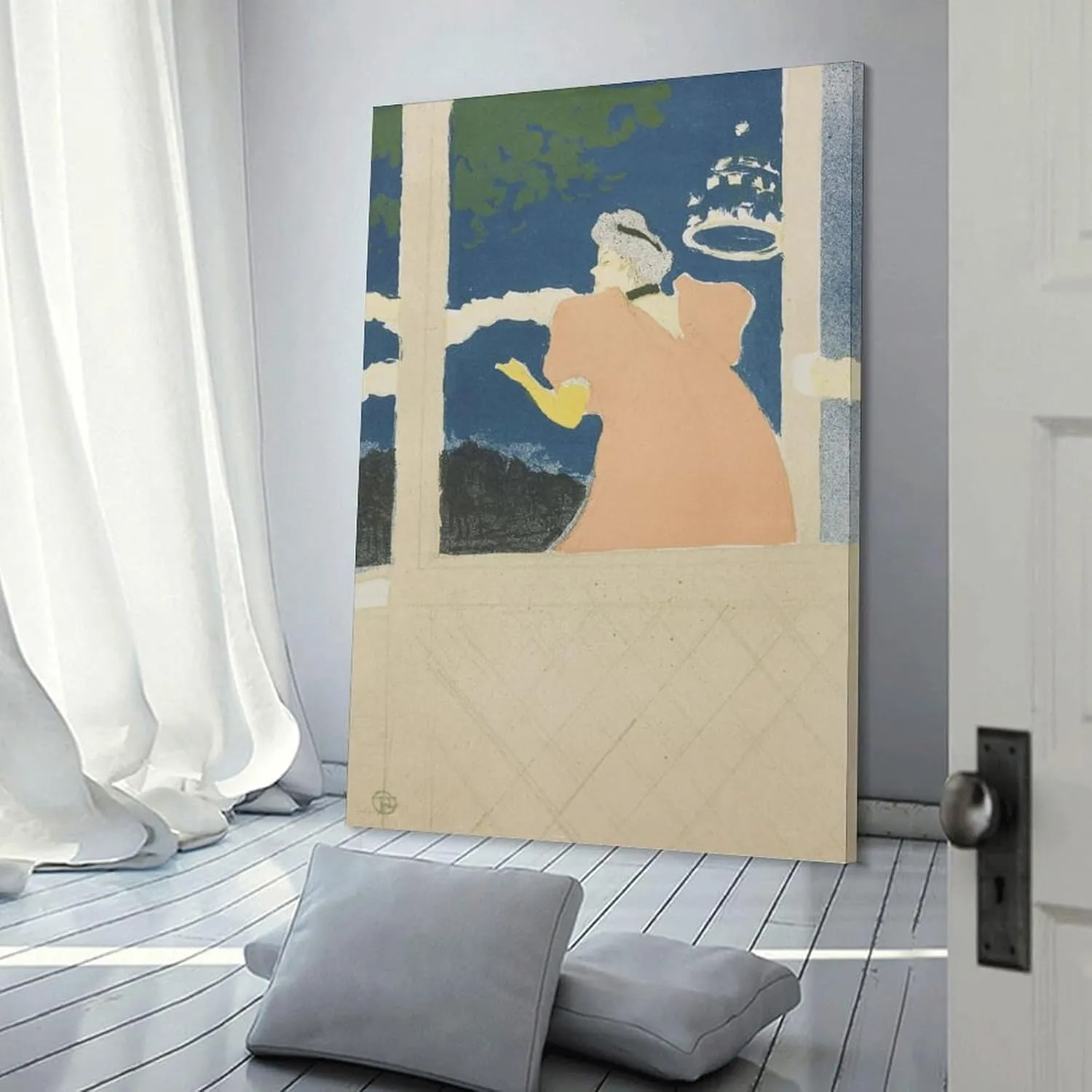 Aux Ambassadeurs by Henri De Toulouse-Lautrec Gifts Canvas Painting Poster Wall Art Decorative Picture Prints Modern Decor Framed-unframed 24x36inch(60x90cm)