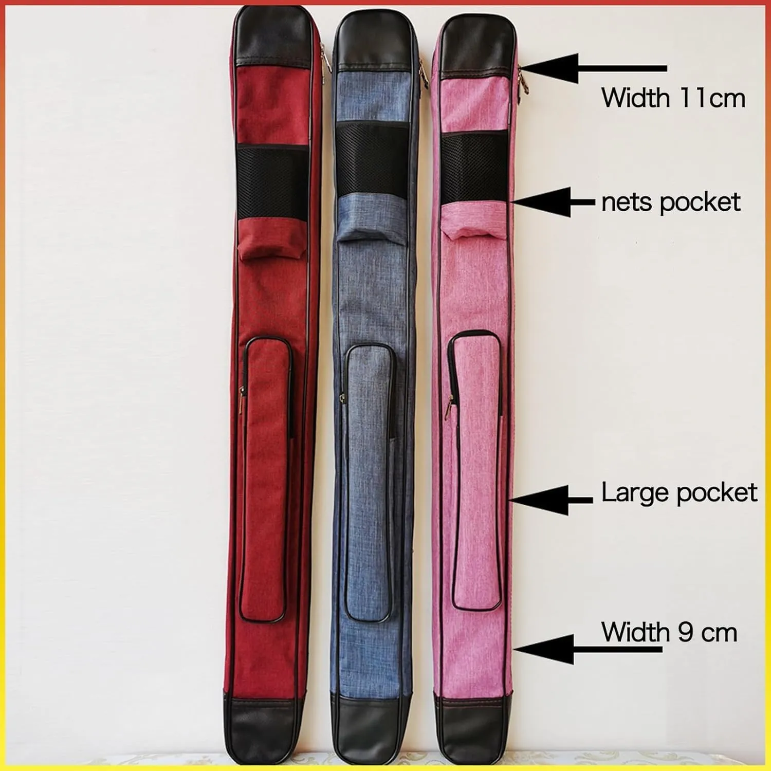 Bags of Sword in Oxford Fabric, Single Layer/Double Layer Transport Bag, Waterproof Multifunctional Backpack Adjustable for Sword of tai chi, Martial Arts, Katana, bokken-Pink||110 * 11 * 8cm