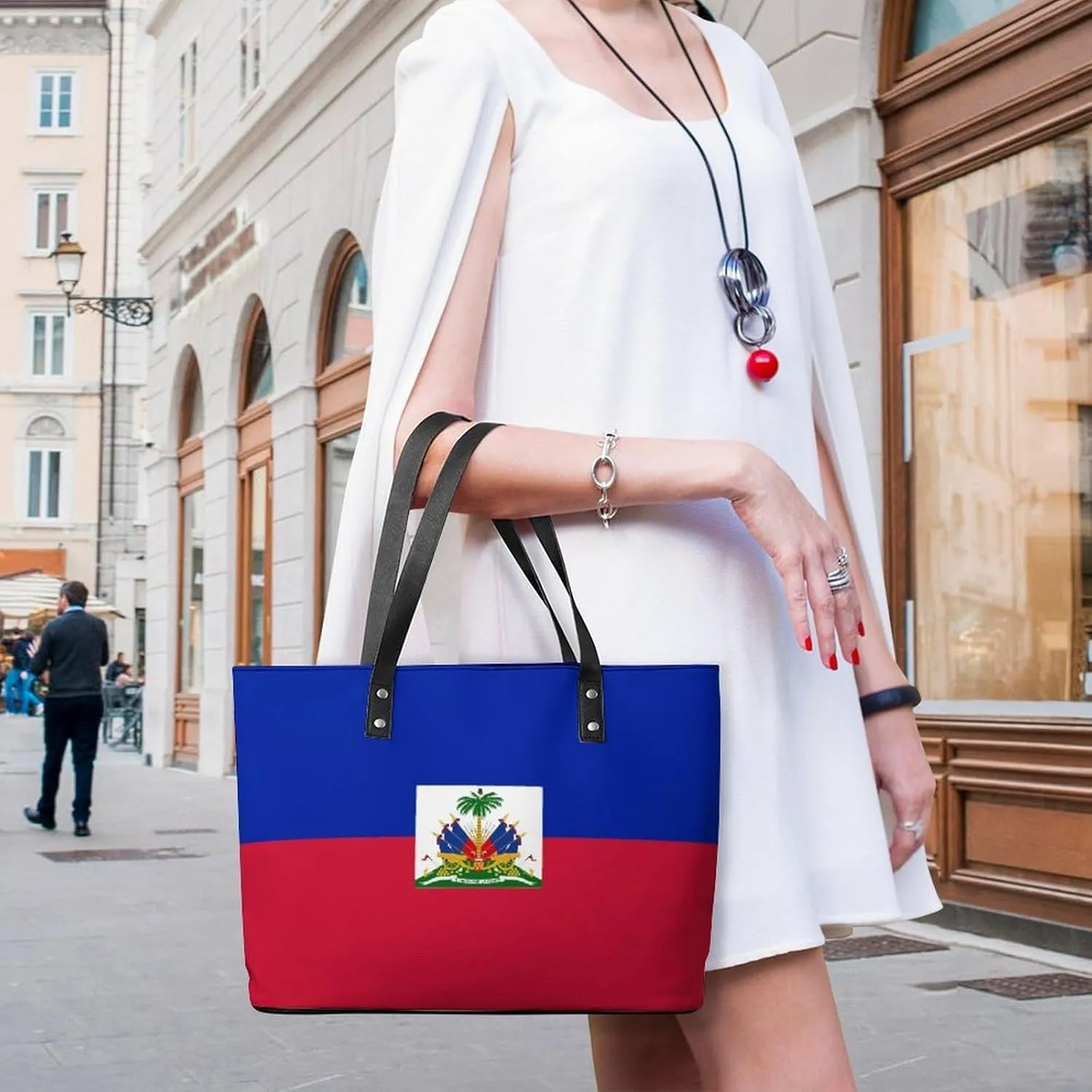 Bahrain Flag Fashionable Handbag Women Large Leather Tote Great for Travel