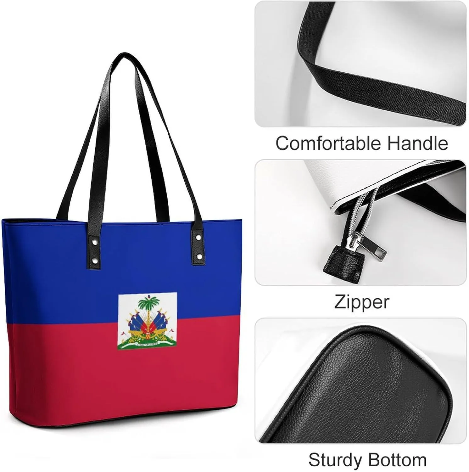 Bahrain Flag Fashionable Handbag Women Large Leather Tote Great for Travel