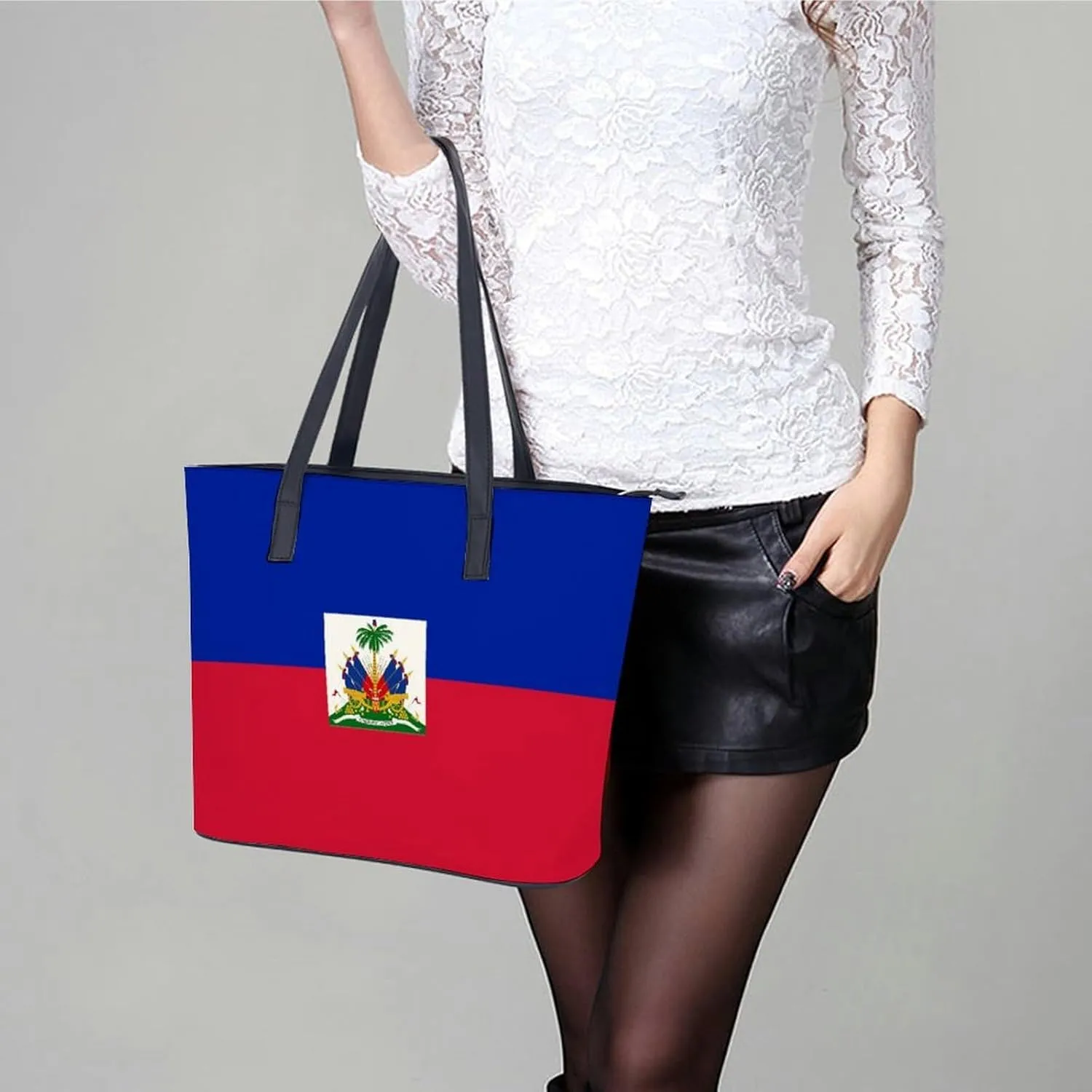 Bahrain Flag Fashionable Handbag Women Large Leather Tote Great for Travel