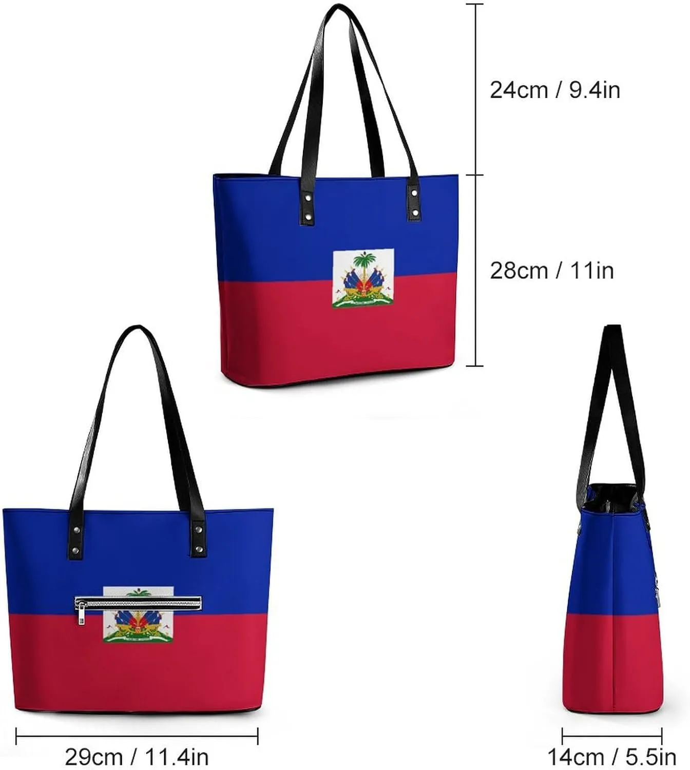 Bahrain Flag Fashionable Handbag Women Large Leather Tote Great for Travel