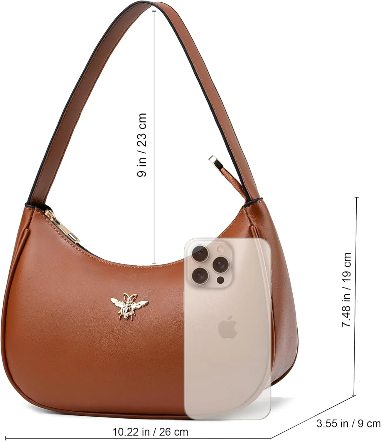 BAIKELI Crescent Shoulder Bags for Women Small Shoulder Purse Handbag Retro Classic Clutch Hobo Tote Bag Underarm Purse