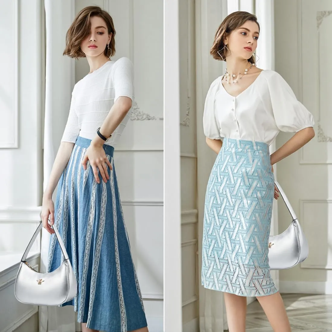 BAIKELI Crescent Shoulder Bags for Women Small Shoulder Purse Handbag Retro Classic Clutch Hobo Tote Bag Underarm Purse