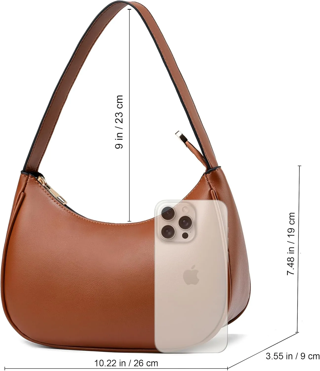 BAIKELI Crescent Shoulder Bags for Women Small Shoulder Purse Handbag Retro Classic Clutch Hobo Tote Bag Underarm Purse
