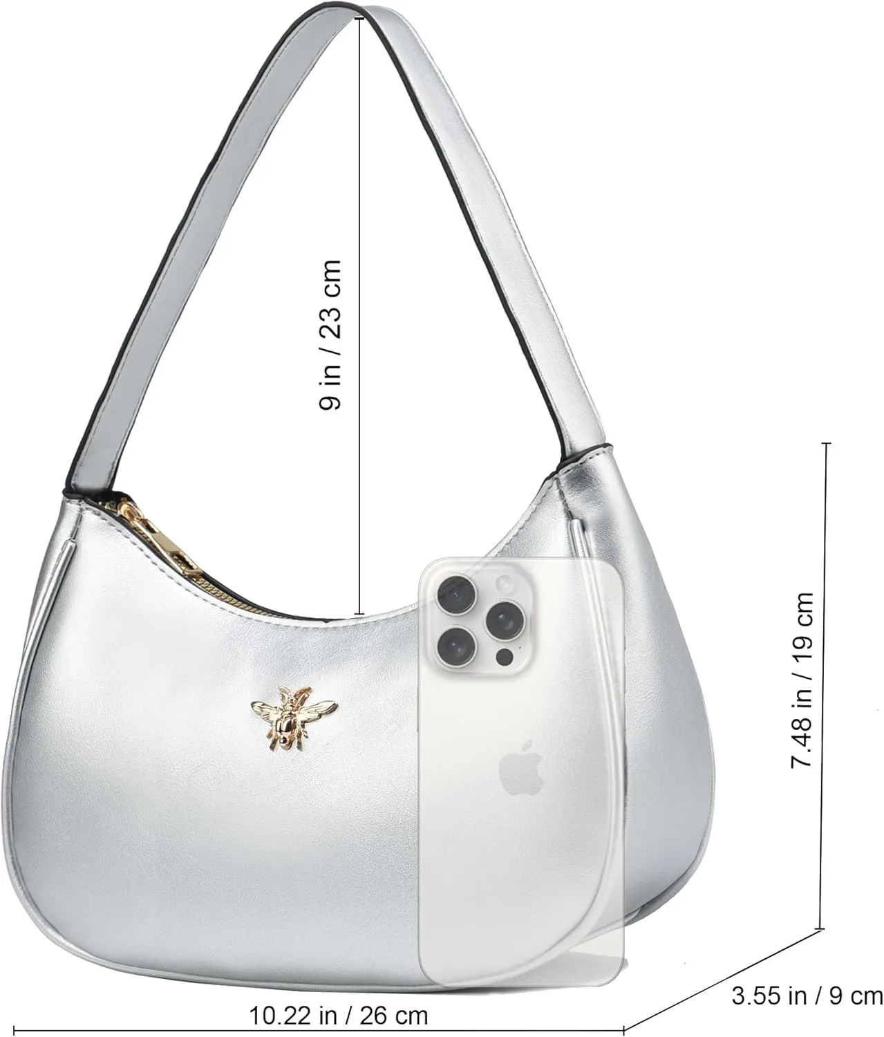 BAIKELI Crescent Shoulder Bags for Women Small Shoulder Purse Handbag Retro Classic Clutch Hobo Tote Bag Underarm Purse