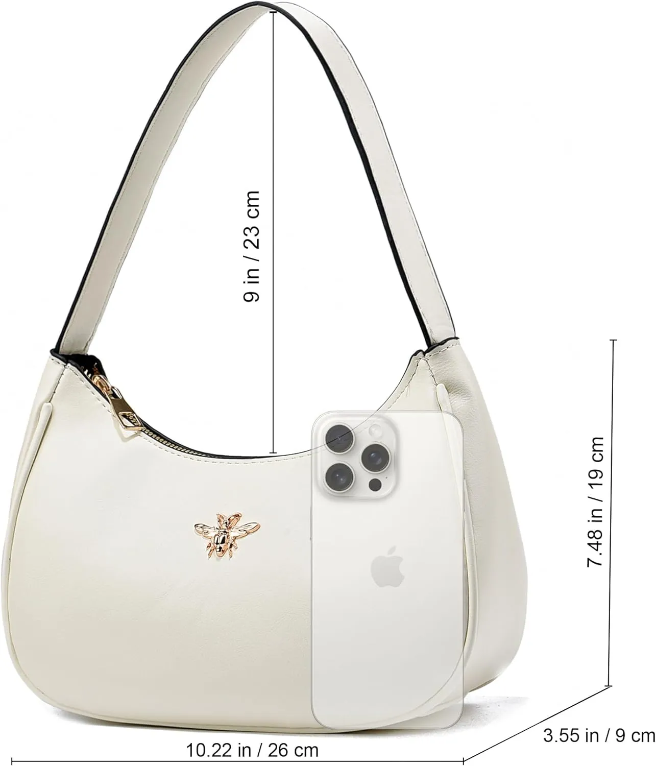 BAIKELI Crescent Shoulder Bags for Women Small Shoulder Purse Handbag Retro Classic Clutch Hobo Tote Bag Underarm Purse