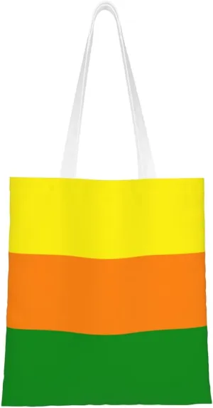 Bandera Del Barrio Llanos Tuna, Cabo Rojo Tote Bag for Women Canvas Shopping Bags Reusable Large Capacity Casual Shoulder Handbags Grocery Bags DIY Gift Bags