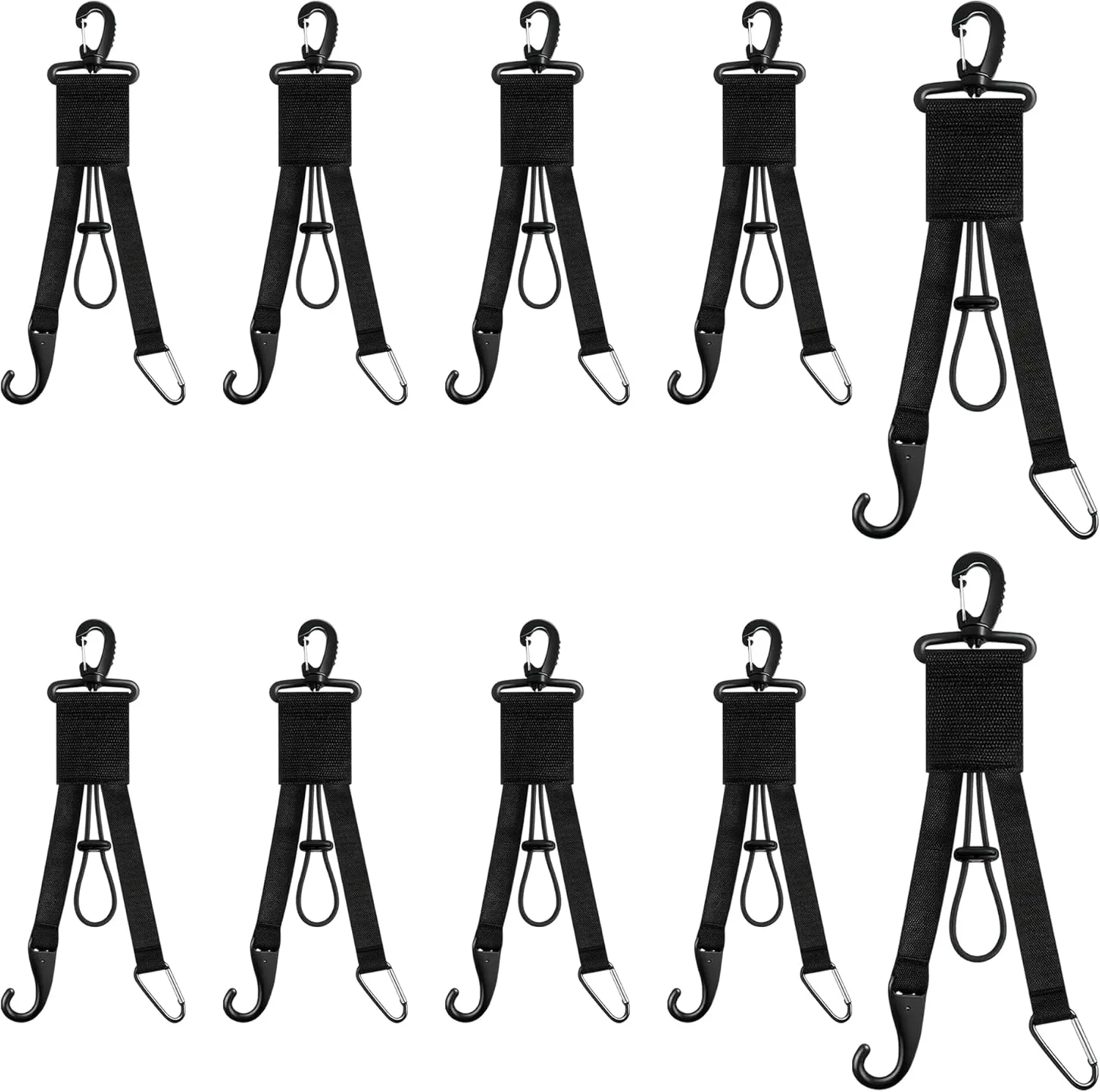 Baseball 3 in 1 Multifunctional Hook, Baseball & Softball Gear Hanger with Bat Holder, Glove Clip, Helmet Hook, Water Bottle Holder (10 Pcs)