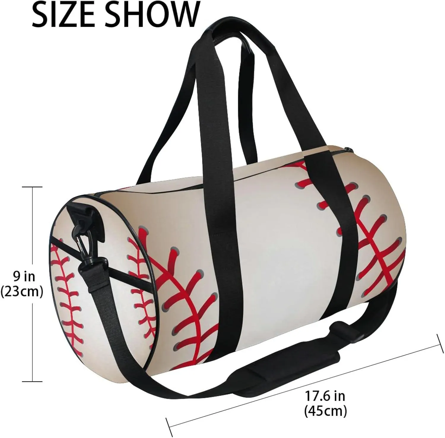 Baseball Ball Duffel Bag Sports Gym Bags for Men and Women