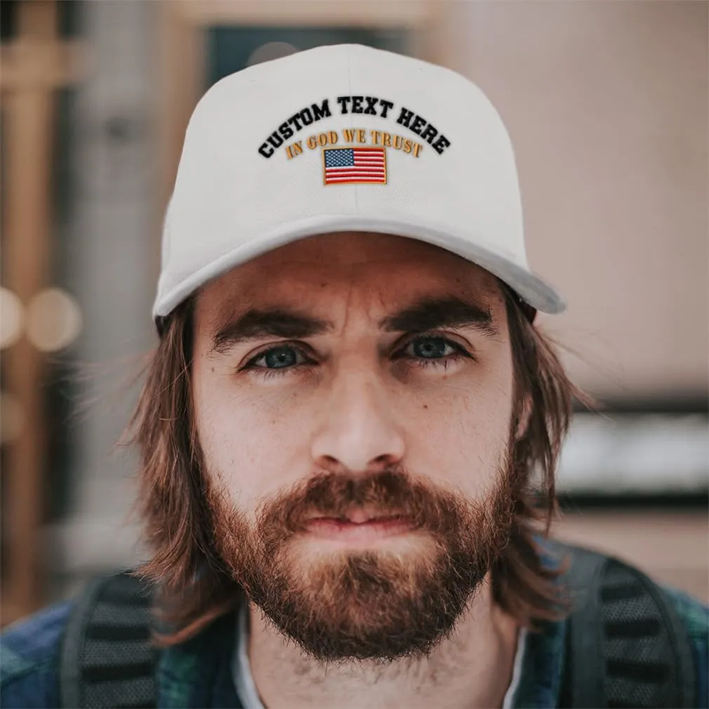 Baseball Caps for Men & Women Embroidered in God We Trust American Flag Embroidery Acrylic
