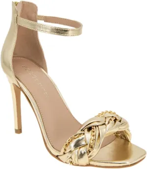 BCBGeneration Womens Isabel Faux Leather Ankle Strap Heels