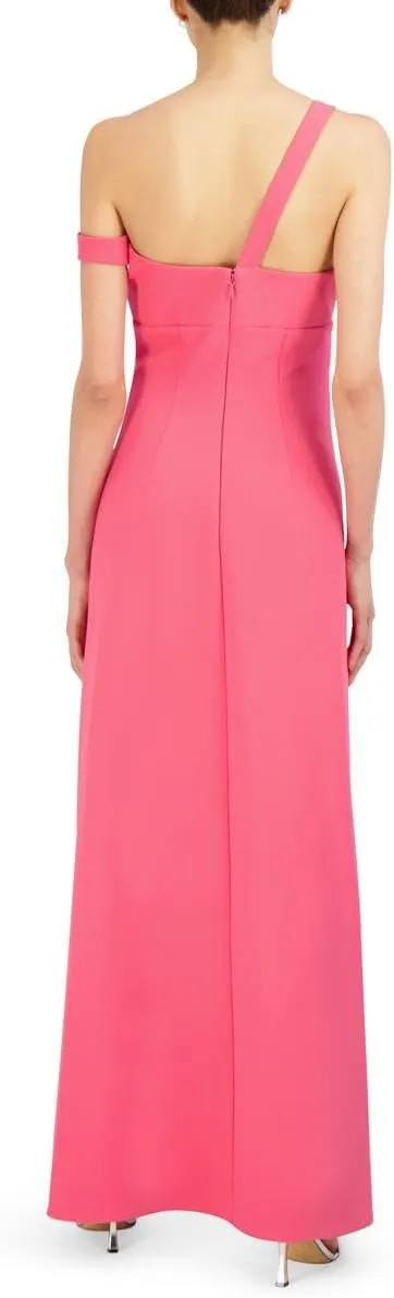 BCBGMAXAZRIA Womens Knit One Shoulder Evening Dress
