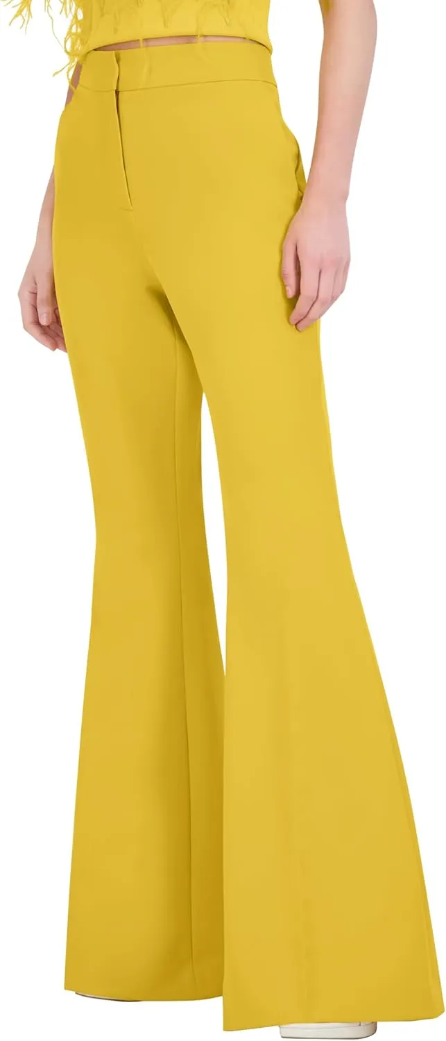 BCBGMAXAZRIA Women's Woven Flare Pants