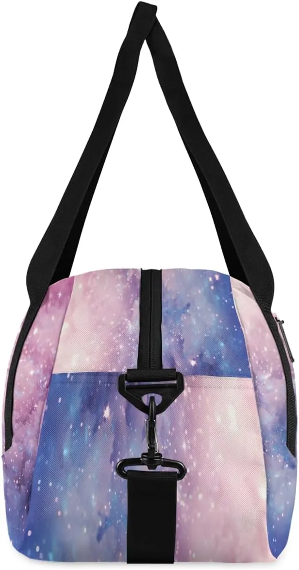 Beautiful Starry Sky Kids Duffle Bag Boys Girls Small Sport Dance Gym Bag for Overnight Travel Weekender Carry On
