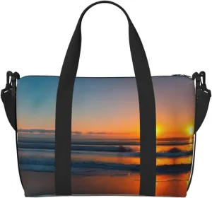 Beautiful Sunrise Ocean Duffel Bags for Traveling - Lightweight Personal Item Travel Bags, Gym Bags for Men and Women