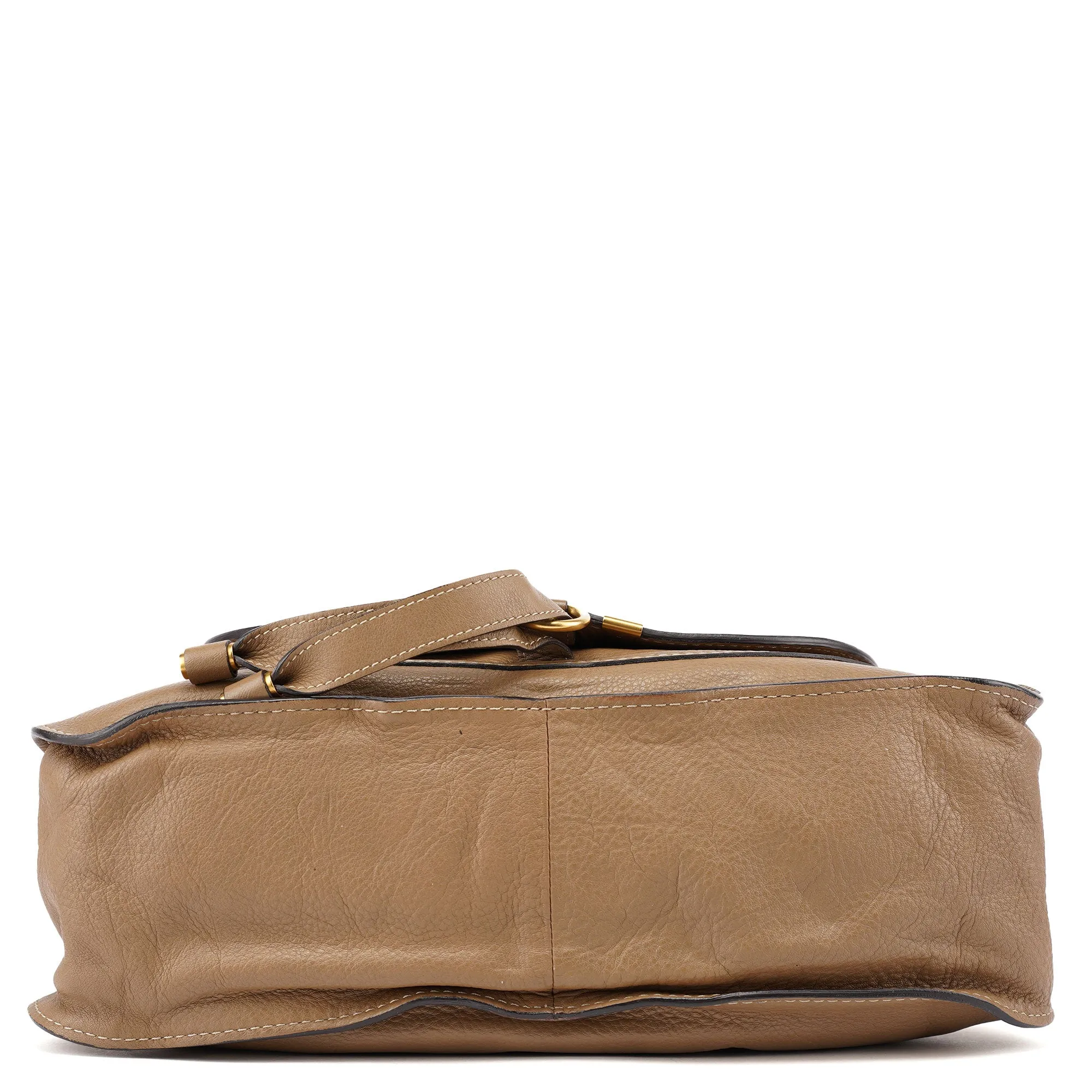 Beige Leather Marcie Handbag