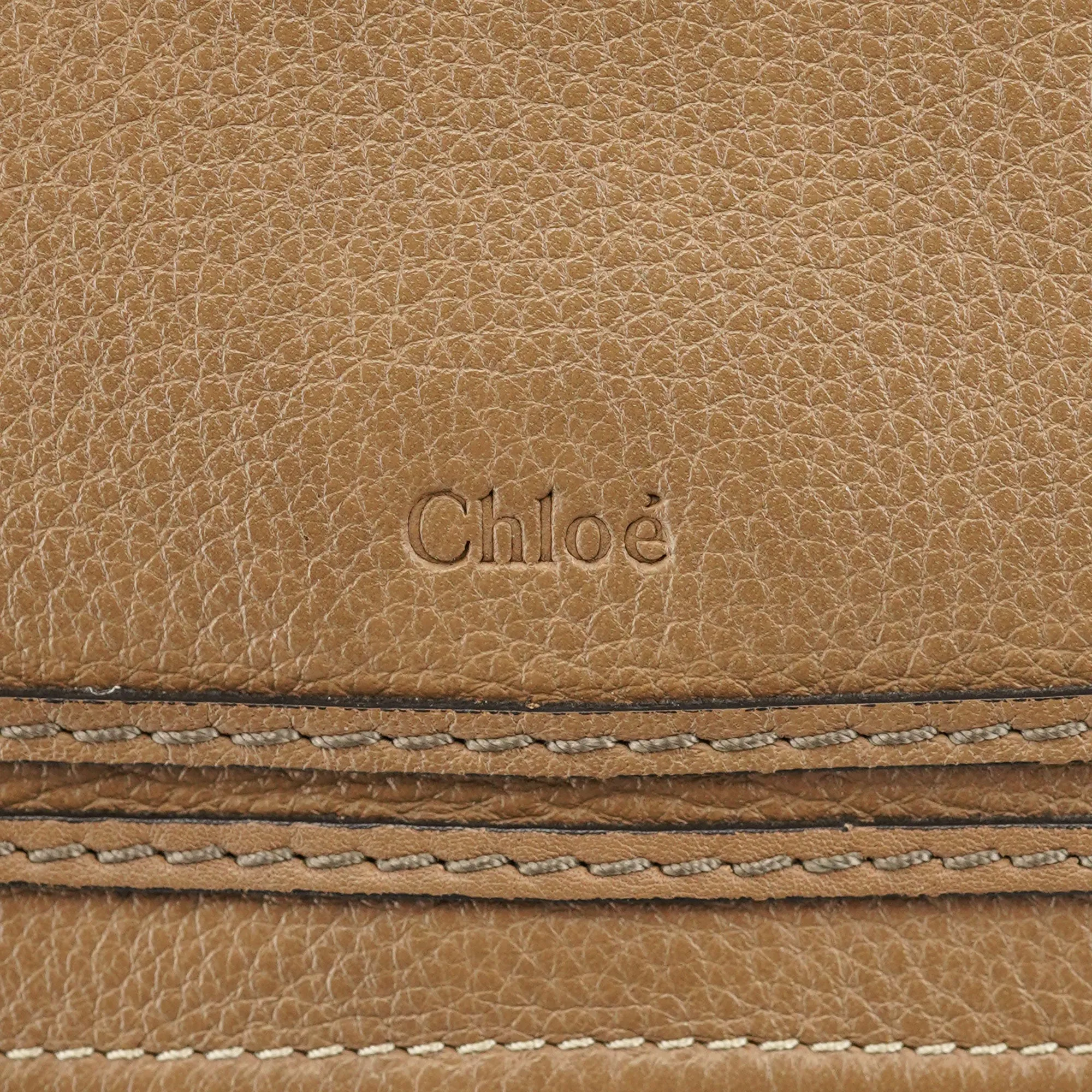 Beige Leather Marcie Handbag