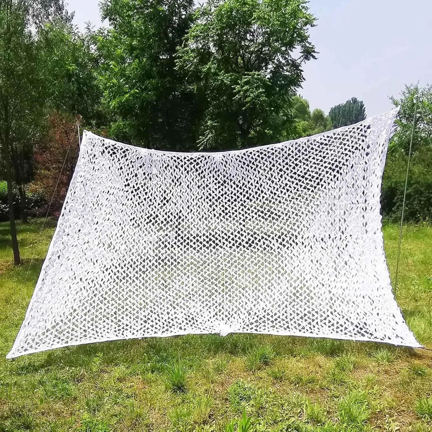 Beige Reinforce Camouflage Net,Decoration Camo Net for Party Decoration,Garden Sunscreen Nets,150D Oxford Fabric Customizable,Breathable/Anti-UV(1x1m(3.3x3.3ft))