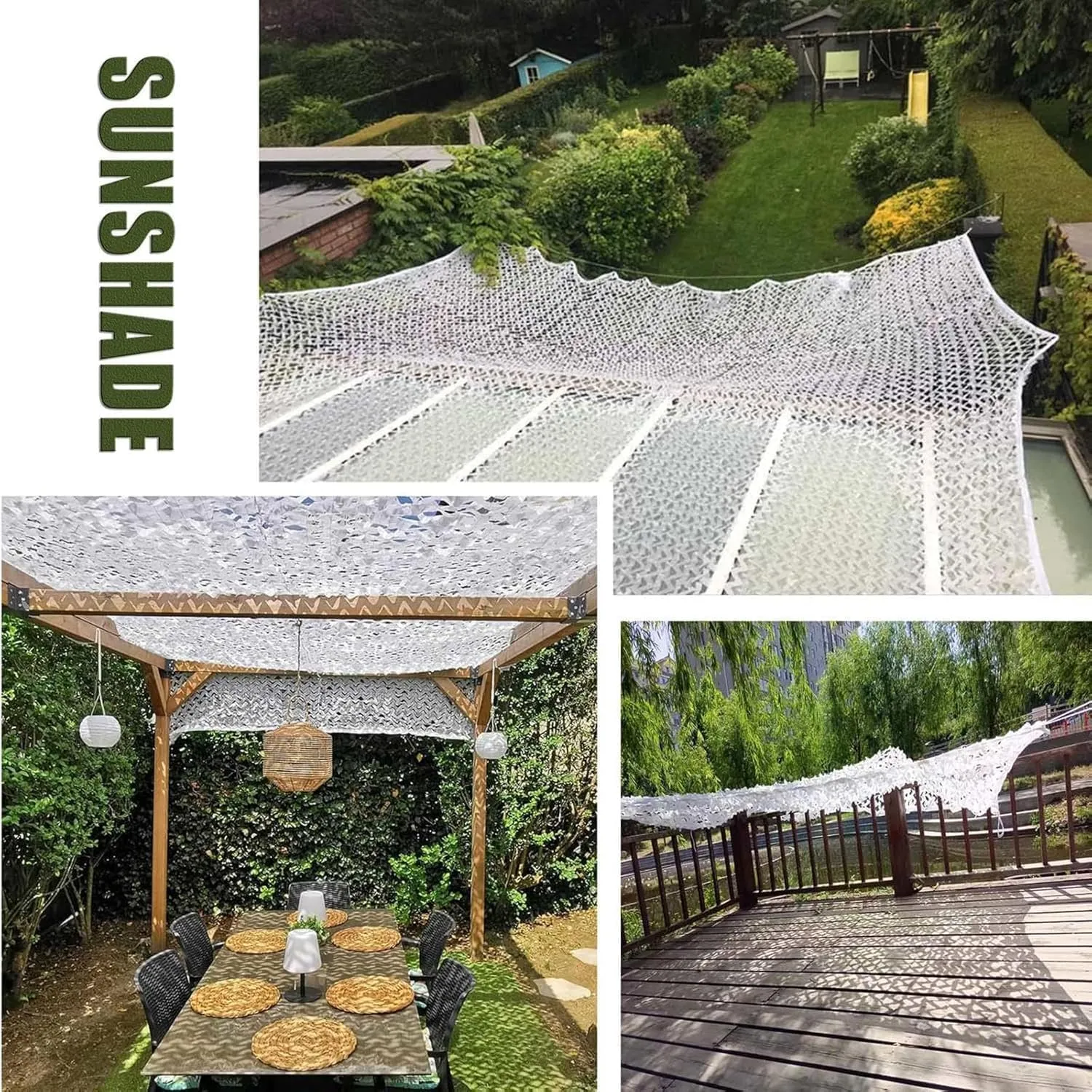 Beige Reinforce Camouflage Net,Decoration Camo Net for Party Decoration,Garden Sunscreen Nets,150D Oxford Fabric Customizable,Breathable/Anti-UV(1x1m(3.3x3.3ft))