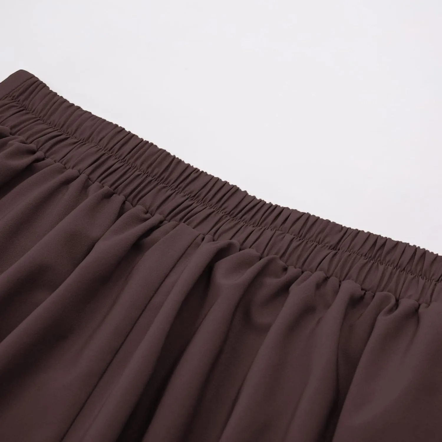 Belle Poque Women's Vintage High Waist Pleated Midi A-Line Skirt with Pockets